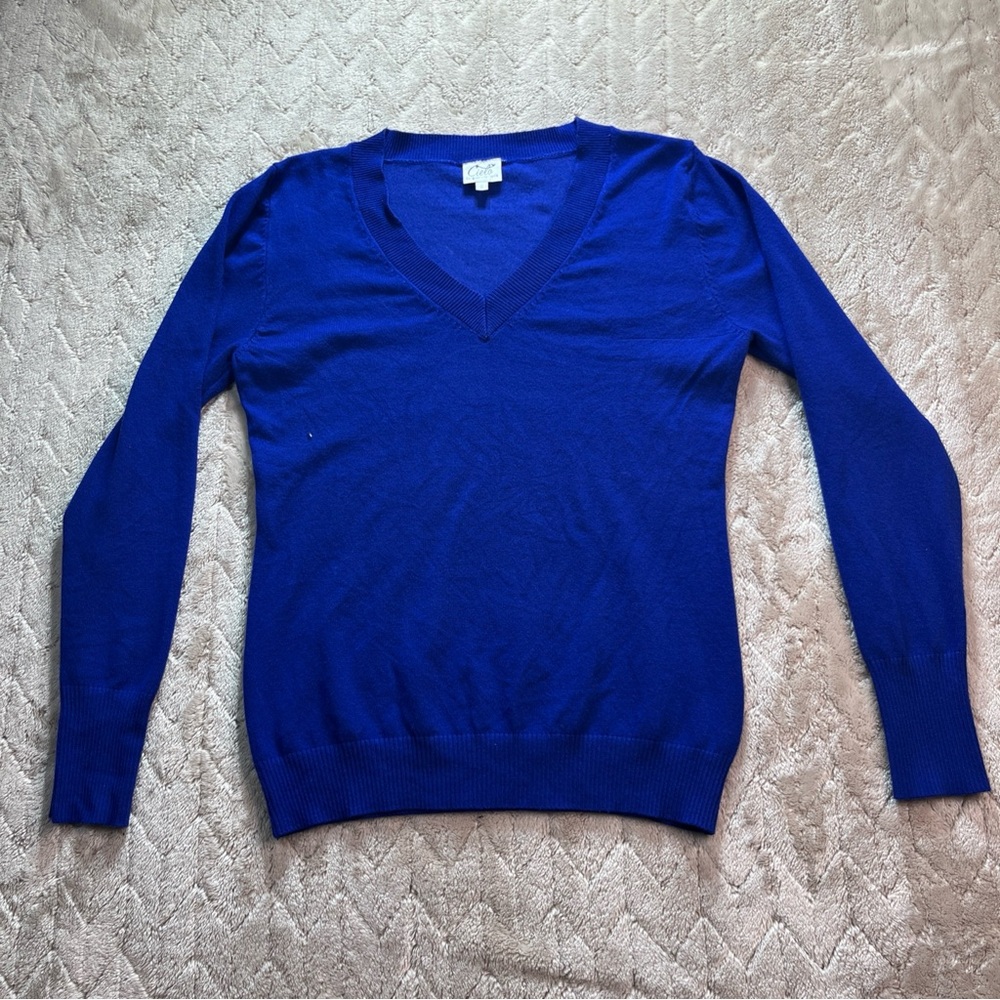 Cielo Royal Blue V-Neck Sweater